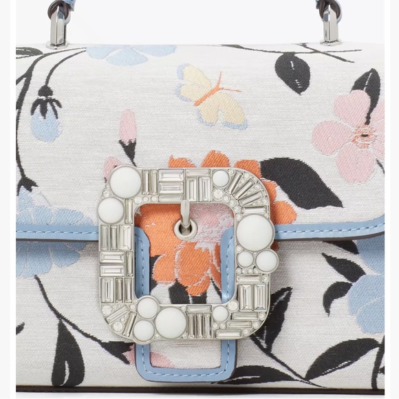 Kate Spade lovitt buckled floral jacquard small top-handle crossbody - Picture 6 of 8